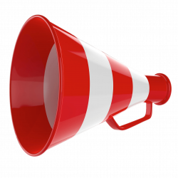 Red and White Striped Megaphone transparent PNG - StickPNG