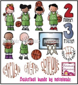 Basketball clip art- by Melonheadz | March | Sports theme ...