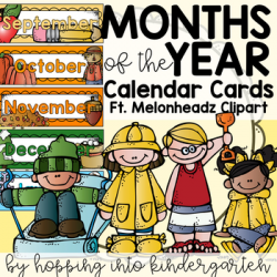 Calendar Months Cards ft. Melonheadz Clipart