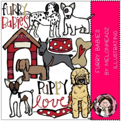 Furry Babies clip art - dogs - by Melonheadz