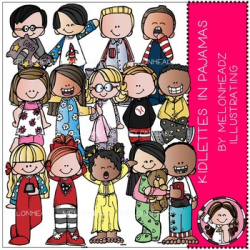 Melonheadz: Kidlettes in pajamas COMBO PACK | Clip Art from ...