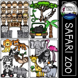 Zoo Animal Black And White Clip Art & Worksheets | TpT