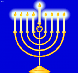 Download lit menorah clipart Menorah Judaism Clip art ...