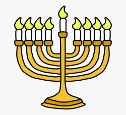 Menorah, Hanukkah, Yellow, Gold, Fully Lit - Menorah ...