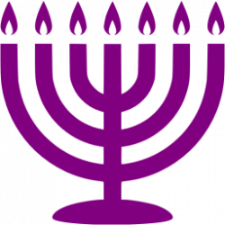 Purple menorah icon - Free purple civilization icons