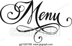 Vector Art - Menu. Clipart Drawing gg71207769 - GoGraph