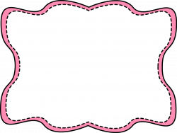Pink and black clipart border