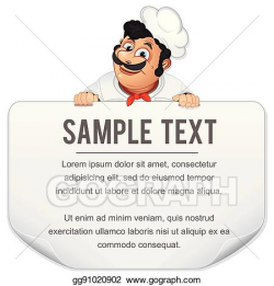Vector Stock - Funny chef cook with menu. Clipart ...