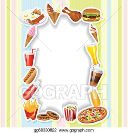 EPS Vector - Menu card with fast food. Stock Clipart ...