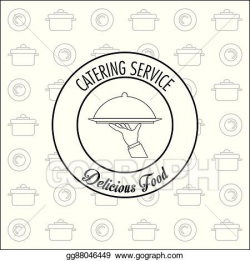 Vector Clipart - Catering service restaurant and menu design ...