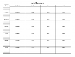 Blank Weekly Menu Planner Template | Menu Planning in 2019 ...