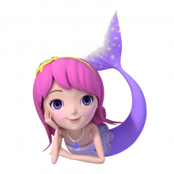 The Little Mermaid Cartoon Animation - Purple Mermaid 709*709 ...
