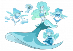 Mermaid Kyanite and her Aquamarines by GatlingPea32 on DeviantArt