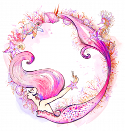 Mermaid Watercolor painting Siren Clip art - Pink Mermaid 2673*2801 ...