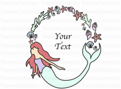 Mermaid wreath svg, mermaid tail svg file, mermaid svg, mermaid clipart,  svg files, monogram name svg, cutting file for Cricut Silhouette