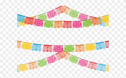 Mexican Clipart Transparent Background - Papel Picado Banner ...