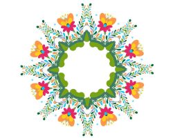 Circle Mexican Flowers Clipart - Clipart1001 - Free Cliparts