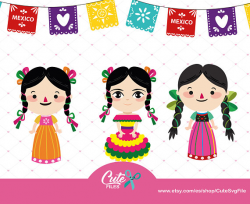 Pin by Etsy on Products | Clip art, Girl clipart, Cute clipart