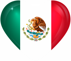 Mexico Large Heart Flag | Gallery Yopriceville - High-Quality ...