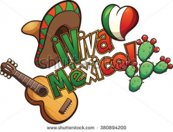 Mexican elements set up in a banner reading 