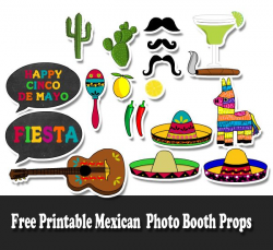 Free Printable Mexican Fiesta Photo Booth Props | paper in ...