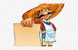 Mexico Clipart Mexican Restaurant - Mexican Man Cartoon Png ...