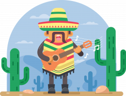 Mexico Mexican cuisine Taco Illustration - Cactus 4190*3199 ...