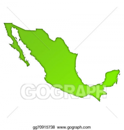 Stock Illustrations - Mexico country map icon. Stock Clipart ...