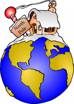 North Pole On Globe Clipart
