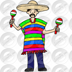 Mexican Poncho Picture for Classroom / Therapy Use - Great ...