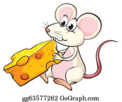 Mouse With Cheese Clip Art - Royalty Free - GoGraph