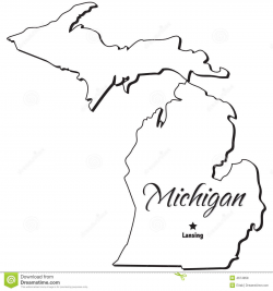 Michigan State Outline Clipart