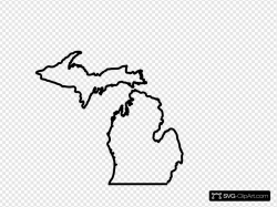 Michigan Map Outline Clip art, Icon and SVG - SVG Clipart