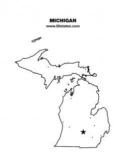 Michigan map outline
