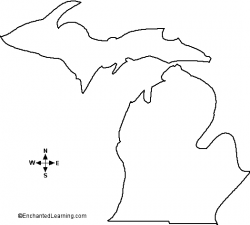 outline map of Michigan | MI week | Map of michigan ...