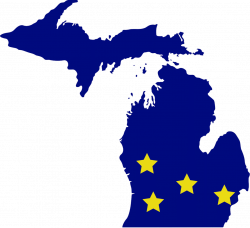 Upper Peninsula of Michigan Map Outline Clip art - state ...