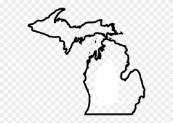 Michigan Map Thick Outline Clip Art At Clker Com - Michigan ...