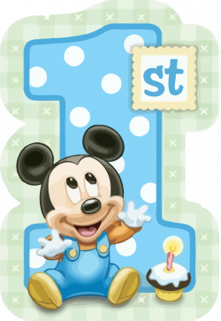Mickey Mouse 1st Birthday Clipart Png - Clipartly.com