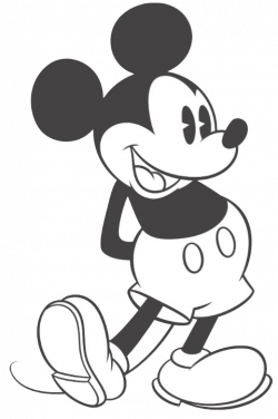 Black & White Mickey Clipart