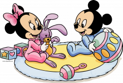 Baby Mickey Baby Minnie Ball Bunny Toy Clipart Png - Clipartly ...