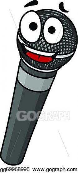 Vector Stock - Cartoon handheld microphone. Clipart ...