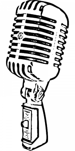 28+ Collection of Microphone Drawing Outline | High quality, free ...
