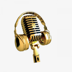 Golden Microphone, Microphone Clipart, Golden, Microphone ...