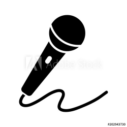 Microphone vector icon, mic symbol. Modern, simple flat ...