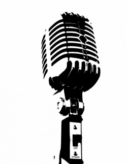 retro mic | cricut | Vintage microphone, Black, white ...
