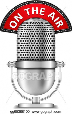 Vector Stock - Microphone on the air. Clipart Illustration ...