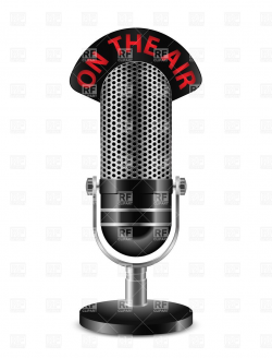 On The Air - Retro Microphone Vector Image – Vector ...