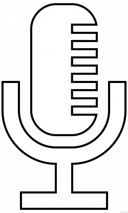 Microphone Outline Clipart - BClipart