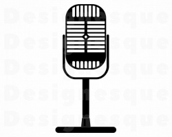 Microphone #5 SVG, Microphone Svg, Podcast, Microphone Clipart, Microphone  Files for Cricut, Microphone Cut Files For Silhouette Dxf Png Eps