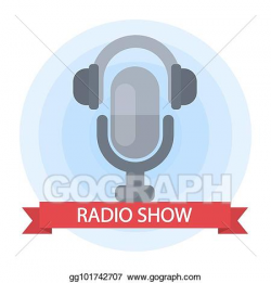 Clip Art Vector - Radio show microphone. Stock EPS ...